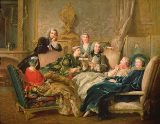 De lezing uit Molière, ca. 1730